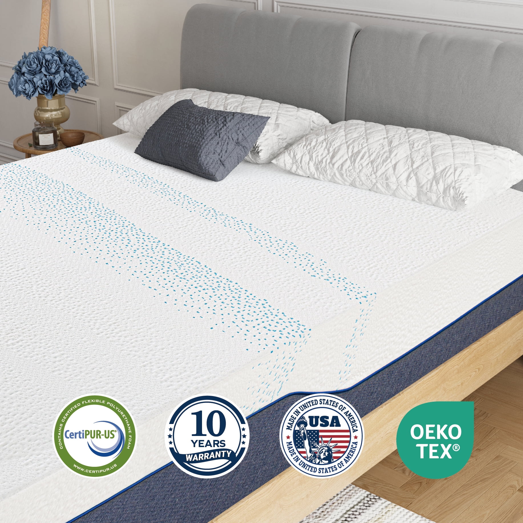 MLILY Essence Sleep Queen Mattress, 14" Memory Foam Mattress in a Box, Medium