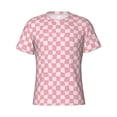 thumbnail image 4 of Qekee Irregular Plaid Classic Fit T-Shirt Men's Shirt Men's Tight Short Sleeves for Exercise, Running, Mountaineering - Irregular Plaid, 4 of 9