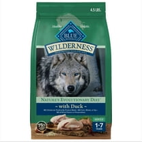 Blue Buffalo Wilderness Natural High-Protein Dry Food for Adult Dogs, Duck, 4.5-lb Bag