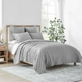 thumbnail image 2 of Levtex Home - Light Grey Velvet Quilt Set - King Quilt and Two King Shams - Velvet - Light Grey - Quilt (106x92in.) and Shams (20x36in.) - Reversible - Polyester/Polyester, 2 of 5