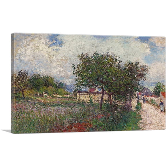 ARTCANVAS The Sablons 1885 Canvas Art Print by Alfred Sisley - Size: 12" x 8" (0.75" Deep)