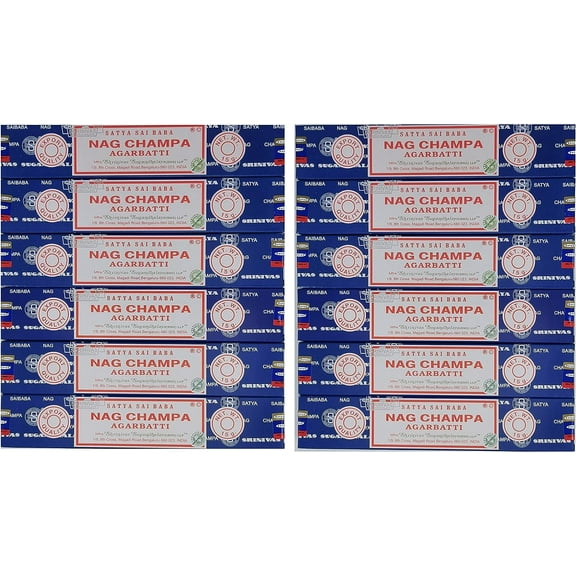 Satya Nag Champa 180 grams incense sticks for Positivity, Meditation, Relaxation, Yoga, Healing by Giftbrit | 15gms x 12 Packs|