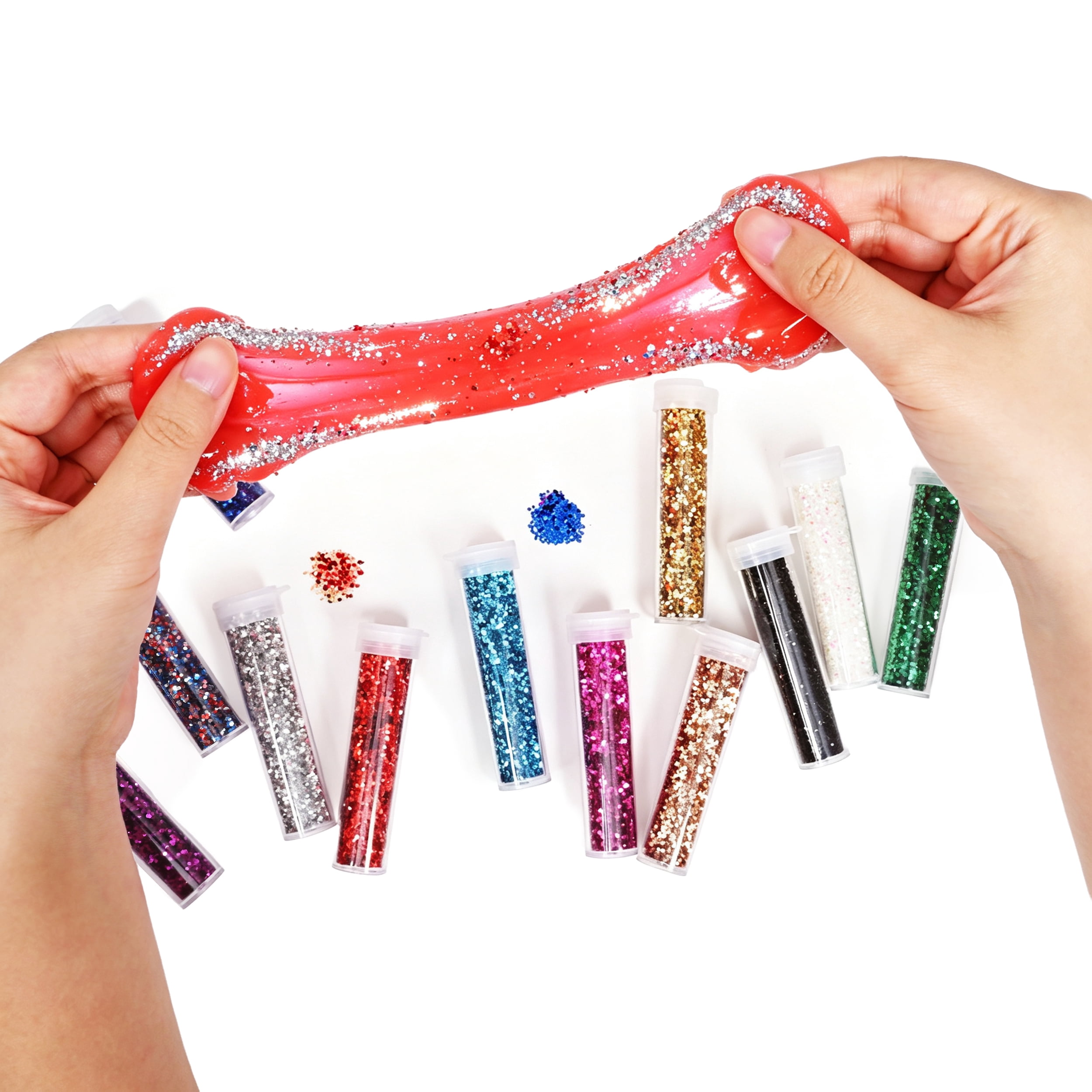 Hello Hobby Craft Glitter Shaker Set with 12 Assorted Colors