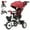 Red, variant on JMMD Baby Trike, 6-in-1 Kids Tricycle with Adjustable Push Handle, Removable Canopy, Safety Harness for 18 Months - 5 Year Old, Red