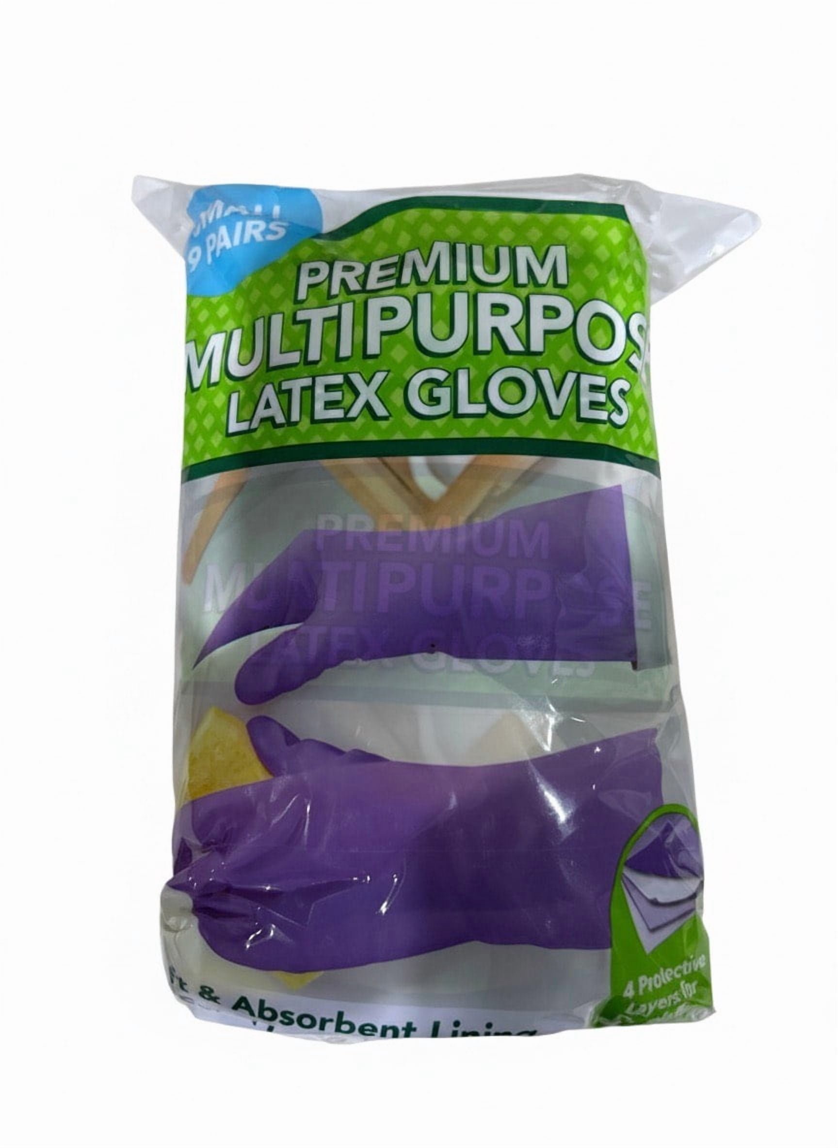 Clean Ones Premium Multi Purpose Non Slip Gloves 20 mil, Small (Pack of 9 pairs)
