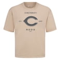 thumbnail image 2 of Men's Levelwear Khaki Cincinnati Reds Crossway Oversized Luxe Signature Knit T-Shirt, 2 of 3