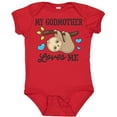thumbnail image 3 of Inktastic My Godmother Loves Me with Sloth and Hearts Boys or Girls Baby Bodysuit, 3 of 5