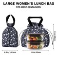 thumbnail image 5 of Pioneer Flower Floral Print Pattern Drawstring Lunch Bag Women - Drawstring Lunch Bag Insulated for Work Office - Stain-Resistant Large Lunchbags for Women with Multi-Pockets, 5 of 6