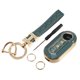 thumbnail image 1 of Kit de funda para llave compatible con Fiat 500 500C, 3 botones, borde dorado, moderno, suave, TPU, azul, remoto, sin llave, inteligente, con llavero, 1 of 1