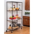 thumbnail image 2 of TRINITY 4-Tier NSF Commercial Wire Shelving Rack w/ Wheels and Liners, 48x18x72 - Black, 2 of 5
