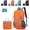 Orange, variant on Foldable Waterproof Lightweight Hiking and Camping Backpack | For Outdoor Sports Travel Inside Wet Clothes Compartment Packable For Multiple
