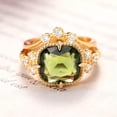 thumbnail image 4 of EOEMY Gorgeous Cubic Zircon Gold Plated Ring Women Wedding Party Ring Sz 6-10-6, 4 of 5