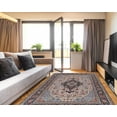 thumbnail image 2 of Linon Home Decor Emerald Area Rug Collection, Ivory and Blue, 6'7" x 9'7", 2 of 5