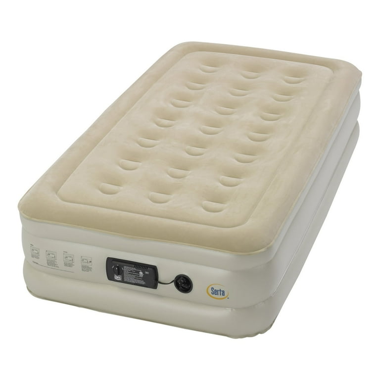 Serta 15 Raised Queen Air Mattress with Insta III AC Pump Walmart