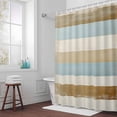 thumbnail image 5 of Abstract Blue Brown off White Fabric Shower Curtain Oil Painting Art Washable Shower Curtains for Bathroom, Waterproof Bath Curtain with Hooks Home Decor 72x72in, 5 of 8