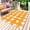 Orange, variant on Yellow Plaid Outdoor Rug 4x6 Ft - Reversible Patio Rug Outdoor Camping Rugs, Watercolor Grid Checker Gingham Farmhouse Washable Indoor Outdoor Area Rugs, Non-Slip Outdoor Carpet Runner for Deck/Porch