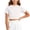 White, variant on Girls Trendy Cropped T-Shirt, Quick Dry Sun Protection Short Sleeve Crew Neck Top for 5-15 Years Old, Fashionable Casual & Athletic Wear White 14 Years