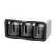 thumbnail image 1 of Billuyoard Seasoning Box Punch-free Replacement Solid Color Modern Sugar Simple Condiment Style Container Organizer Kitchen Cocina y Comedor Negro 3 tazas, 1 of 6