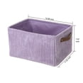 thumbnail image 3 of Mainstays Purple Corduroy Decorative Storage Basket with Leather Handles, 3 of 16
