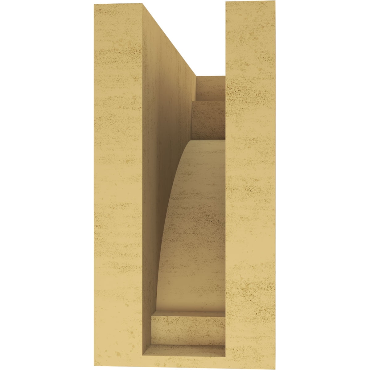 6"W x 18"D x 12"H Classic Rivera Rough Cedar Woodgrain TimberThane Corbel, Primed Tan