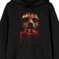 thumbnail image 7 of Friday The 13th Distress Blood Splatter Long Sleeve Women's Black Hooded Sweatshirt-Large, 7 of 7