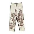 thumbnail image 4 of Goofa Cowboys Riding Horses Printed Soft Pajama Pants for Women, Wide Leg Comfy Casual Lounge Yoga Pants-Large, 4 of 9