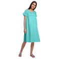 thumbnail image 4 of Moomaya Cotton Lace Neckline Sleepwear For Ladies Round Neck Womens Nightdress, 4 of 5