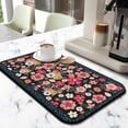 thumbnail image 2 of 2 Pack Washable Rubber Bohemian Vintage Floral Dish Drying Mats for Kitchen Counter Home Large Coffee Bar Pad Accessories and Decor for Utensils Stemware (2pcs 19.5''x12''), 2 of 6