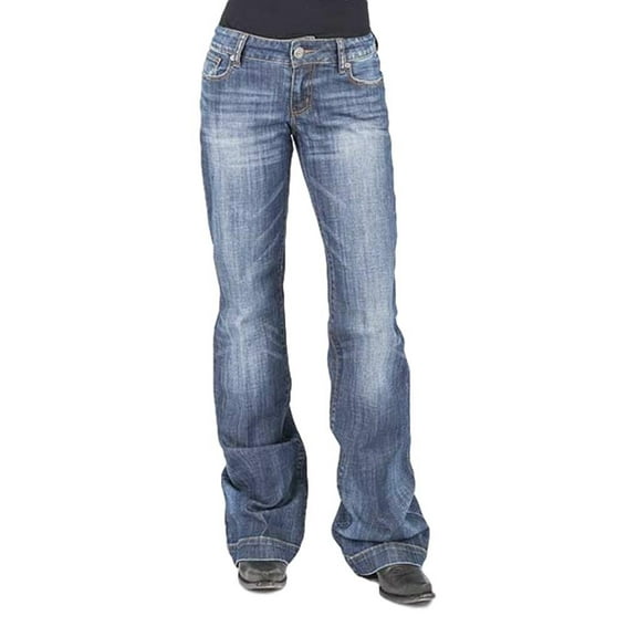 Stetson Western Jeans Womens Trouser 6 Long Blue 11-054-0214-0803 BU