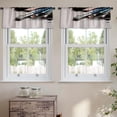 thumbnail image 2 of LALILO Kitchen Curtain Valance Artist Old Art Fine Brush Rod Pocket Window Curtain 52"x 18" Set of 2, 2 of 5