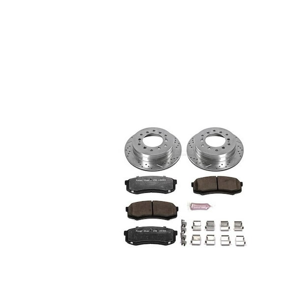 Rear Brake Pad and Rotor Kit - Compatible with 2001 - 2007 Toyota Sequoia 2002 2003 2004 2005 2006