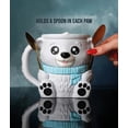 thumbnail image 5 of Fusion Layer 3D Polar Bear Ice Cream Pint Holder Mug Sleeve for Standard 16 oz Pints Reusable Freezer Friendly, 5 of 5