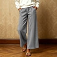 thumbnail image 5 of Edvintorg Sweats for Women Loose Casual Elastic Waisted Wide Leg Jogger Solid Color Athletic Pant with Pocket Plus Size Women Clothing Gray S-3XL, 5 of 8