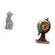 thumbnail image 5 of Figura de escritorio,Estatua de gato,linda estantería,escritorio,decoración del hogar,Figura de escritorio,Reloj de mesa con forma de globo terráqueo para decoración de oficina y, 5 of 8