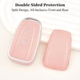 thumbnail image 2 of OFFCURVE Pink Key Fob Cover for Toyota (2018 - 2024) with Glitter-Inlaid Soft TPU Design, Fits Camry, RAV4, Highlander, Avalon, C-HR, Prius and Corolla Smart Keys, 2 of 8