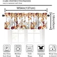 thumbnail image 2 of Autumn Pumpkin Valance Curtains, Watercolor Fall Leaves Maple Leaf Pumpkins Harvest Thanksgiving Farmhouse Window Treatment Valances for Kitchen Living Room Bedroom, 54x18 Inch, 2 of 6