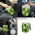 thumbnail image 7 of Renewold Car Seat Cover Set 14 PCS, Steering Wheel Seat Belt Rear View Mirror Gear Shift Knob Center Console Cover Coaster Trash Can for St. Patrick's Day Decor, Frog Leprechaun Hat Green Clover, 7 of 7