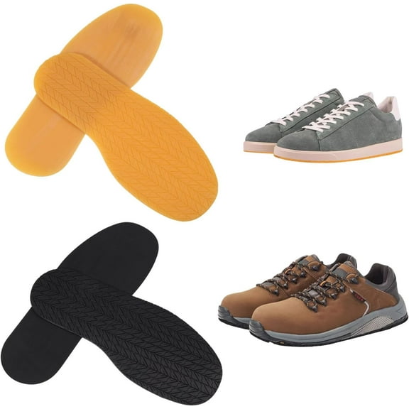 2 Pairs 2 Colors Shoe Replacement Rubber Full Out Sole Shoes Wear Resistant Sole Replacement for DIY Making