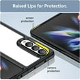 thumbnail image 6 of for Galaxy Z Fold 4 5G Case Samsung Z Fold 4 5G Case with Transparent Bracket Premium Clear Back Panel + TPU Bumper Cover for Samsung Galaxy Z Fold 4 5G（XC Black）, 6 of 8
