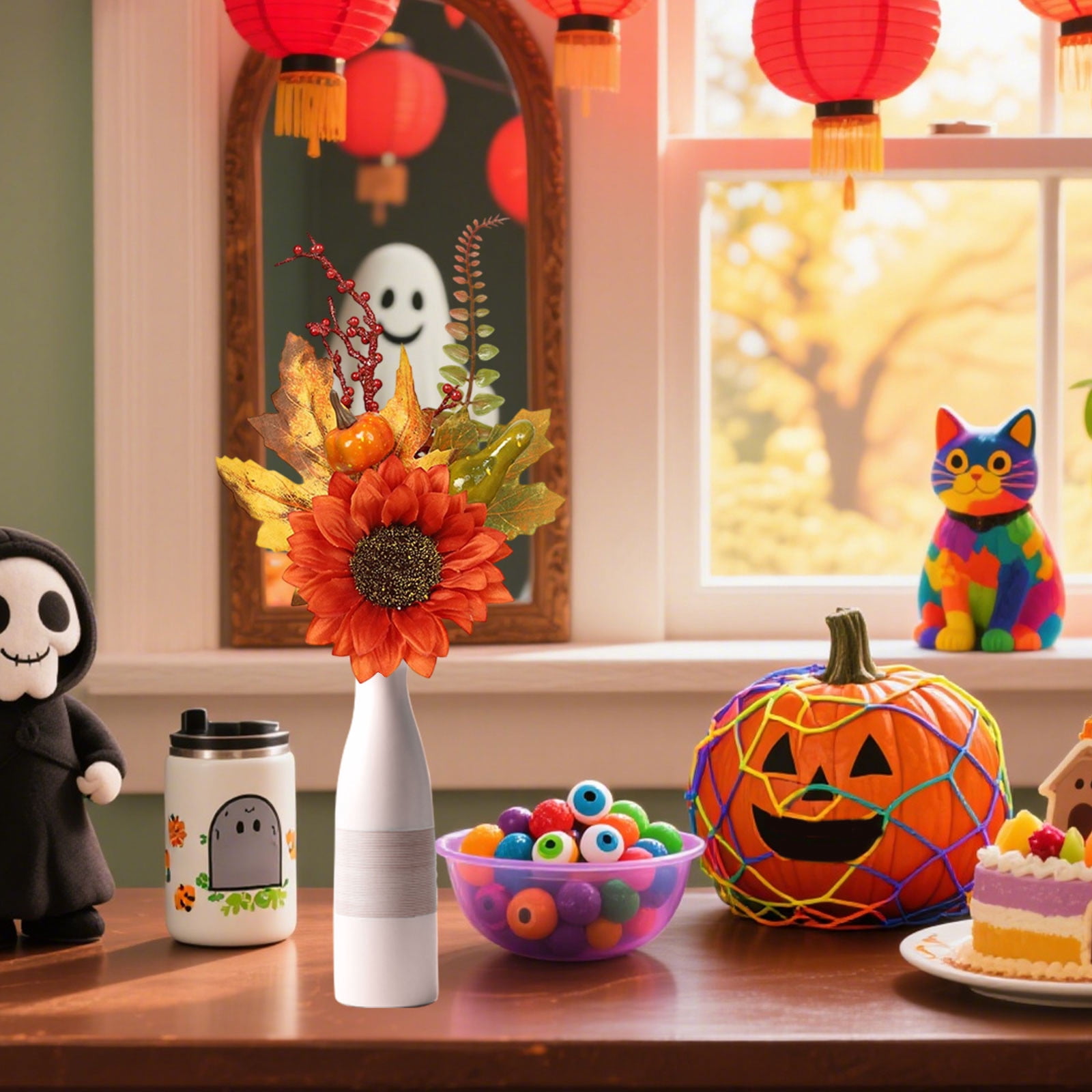 Wzzjkit Halloween Decorations Halloween Bouquet Thanksgiving Fall