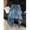 Blue, variant on 2026 New Womens Asymmetrical Denim Skirt - Loose Fit Slimming Blue Washed