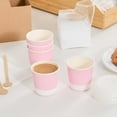 thumbnail image 3 of 4 oz Light Pink Paper Coffee Cup - Ripple Wall - 2 1/2" x 2 1/2" x 2 1/4" - 500 count box, 3 of 10