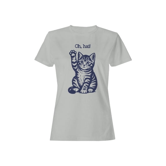 Playful Kitty "Oh, Hai" Design Women's T-shirt