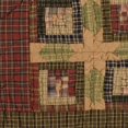 thumbnail image 4 of VHC Brands Chemin de Table Cabane de Thé Matelassé 13x72 Cabane Rustique Design de Table, Vert Mousse et Rouge Profond, 4 of 4