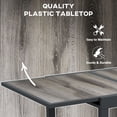 thumbnail image 4 of Extendable Outdoor Dining Table, Grey Aluminum Frame with Wood Grain Plastic Top, Rectangular Patio Table (31.5" to 63" L) for Backyard, Garden, Balcony, and Deck, 4 of 5