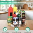 thumbnail image 7 of 2 Pack Lazy Susan Organizer, 9.5 Inch Lazy Susan Turntable for Cabinet, Turntable Organizer for Pantry Organizers and Storage, Non-Skid Fridge Organizer, 7 of 7