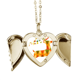 thumbnail image 1 of Festival Navidad colorida Elk Lattice Collar colgante en forma de melocotón con alas Unbranded M, 1 of 3