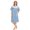 Blue, variant on Collections Etc Embroidered Butterfly Snap-Front Short Sleeve Duster