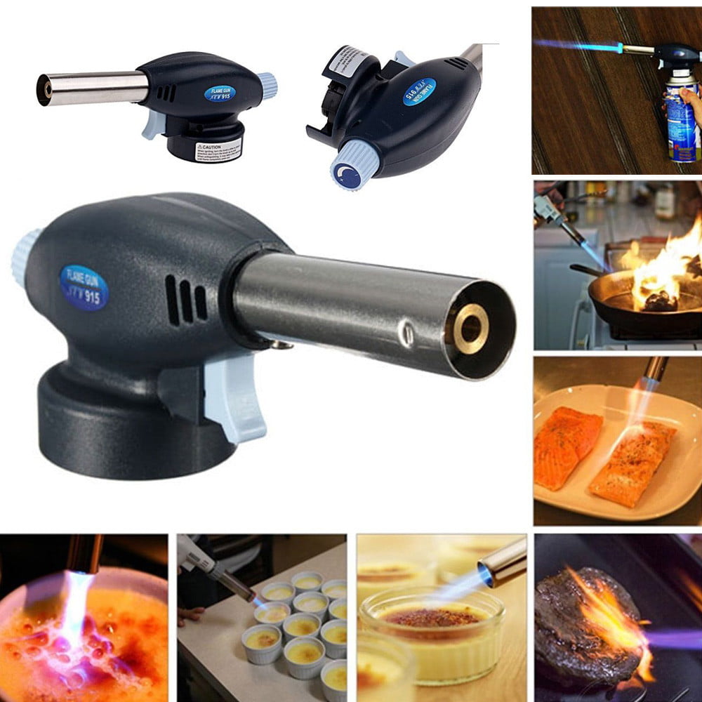 Blow Torch Butane Gas Flamethrower Burner Welding Auto Ignition Soldering BBQ SY 