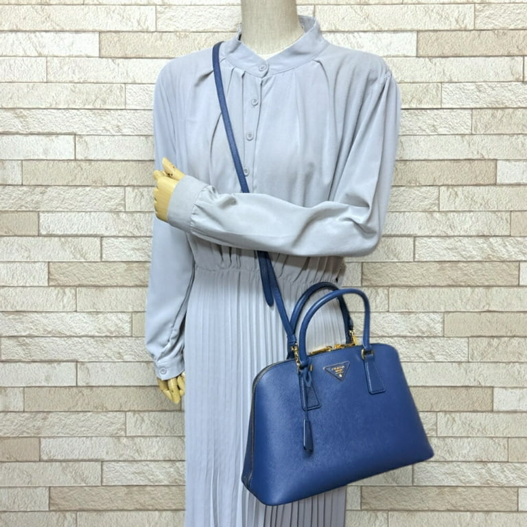 Pre-Owned Prada Promenade Saffiano Shoulder Bag Leather BL0837
